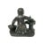 Vintage Bronze Color Metal Old Style Dressing Kid Grinding Pose Statue For Sale In San Francisco - Image 6 of 13