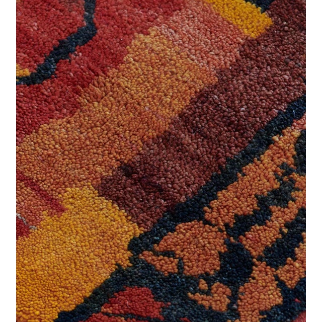 Mid-Century Colorful Handwoven Turkish Rug For Sale In Los Angeles - Image 6 of 8