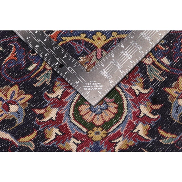 Textile Vintage Persian Mashhad Rug, 16'09 X 22'02 For Sale - Image 7 of 11