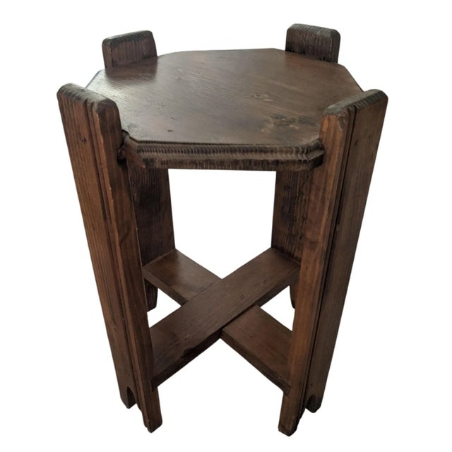 Vintage Mission Style Oak Plant Stand For Sale - Image 17 of 18