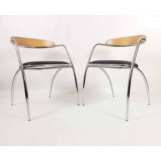 Vintage Italian Efezeta Chairs, 1980s, Set of 4 For Sale - Image 6 of 15