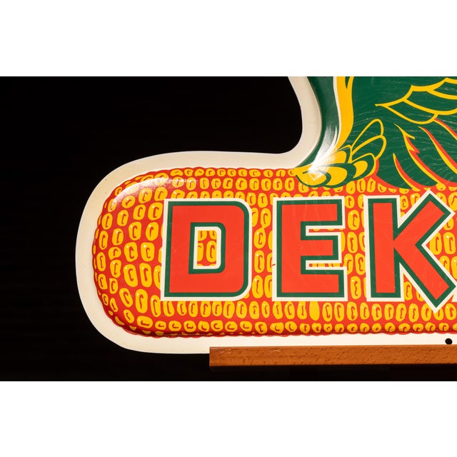 American Vintage Nos DeKalb Winged Corn Advertising Sign For Sale - Image 3 of 7