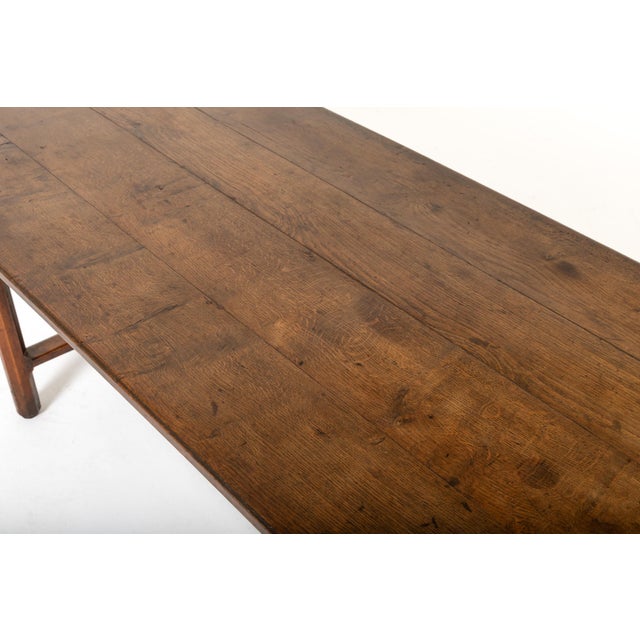 Antique English George III Farmhouse Table in Oak, 1700s For Sale - Image 10 of 11