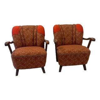 Art Deco Relax Chairs by Halabala for Pravenec, 1920s, Set of 2 For Sale