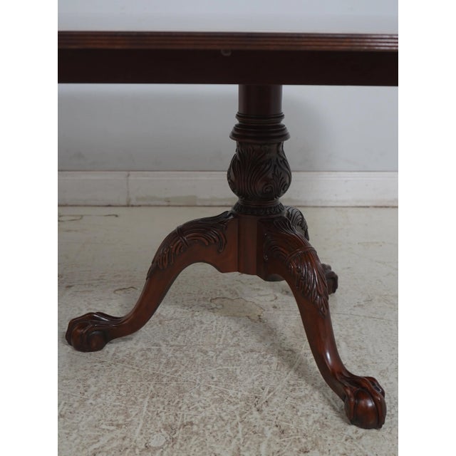 Councill Furniture Councill Craftsmen Mahogany Inlaid Double Pedestal Dining Table For Sale - Image 4 of 18