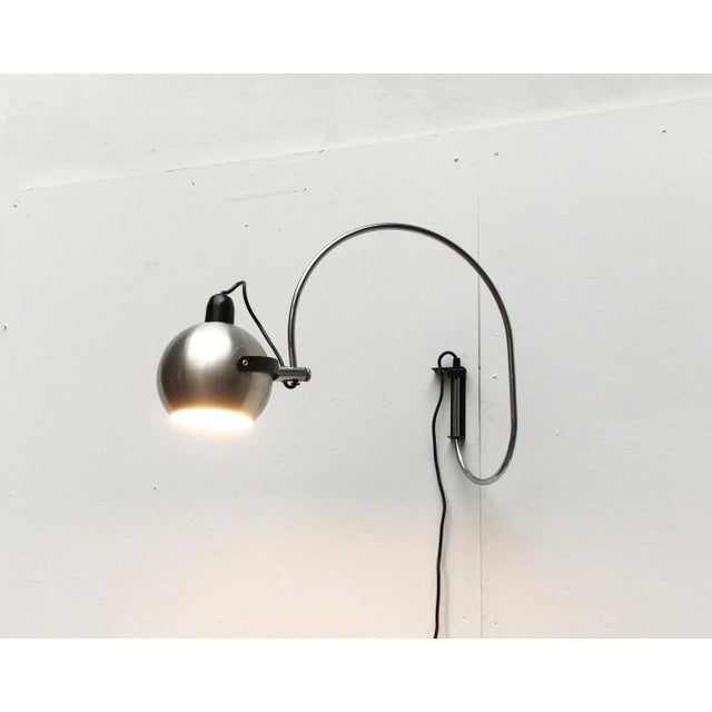Metal Dutch Mid-Century Space Age Wall Lamp from Anvia For Sale - Image 7 of 18