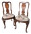 Antique 19th Century Burled Wood Queen Anne Balloon-Seated Side Chairs With Shell Motif, a Pair For Sale