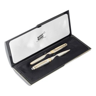Pens in Silver from Montblanc, Set of 2 For Sale