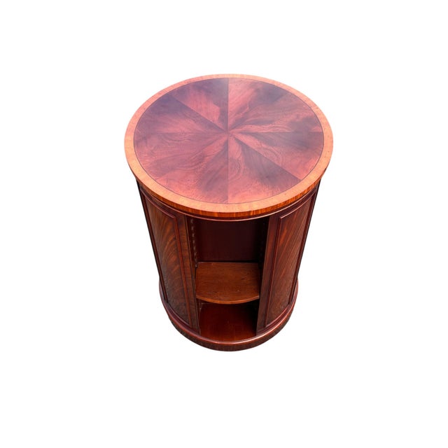 Ethan Allen Late 20th Century Mahogany Revolving Bookcase Ethan Allen For Sale - Image 4 of 12