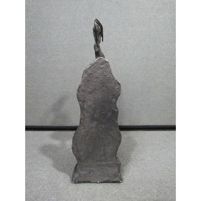 Vintage Brutalist Abstract Ballerina Metal Bookend Sculpture For Sale - Image 9 of 9
