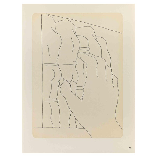 Emmanuel Peillet, The Hand, Phototype Print, 1970s For Sale