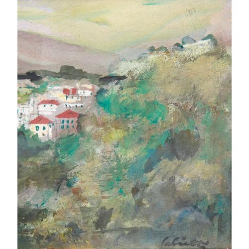 Alberto Salietti, Ligurian Landscape, Mixed Media, Framed For Sale - Image 4 of 16