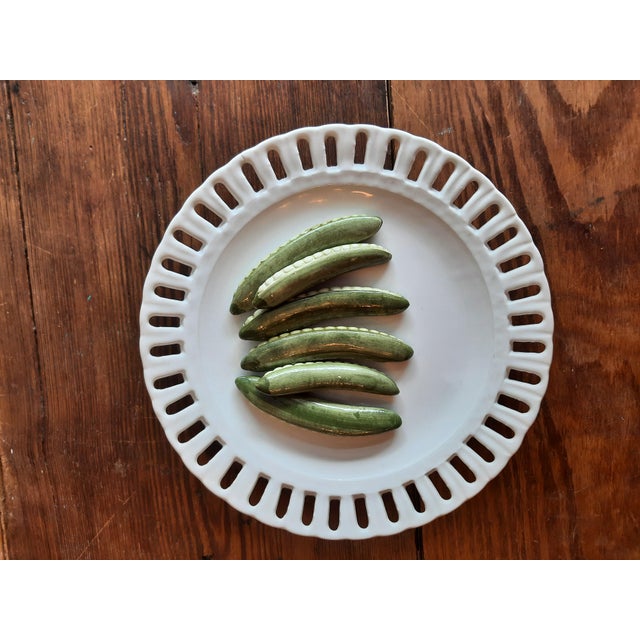 Italy Peas on a Plate Trompe l'Oeil Este Ceramiche Majolica For Sale - Image 10 of 10