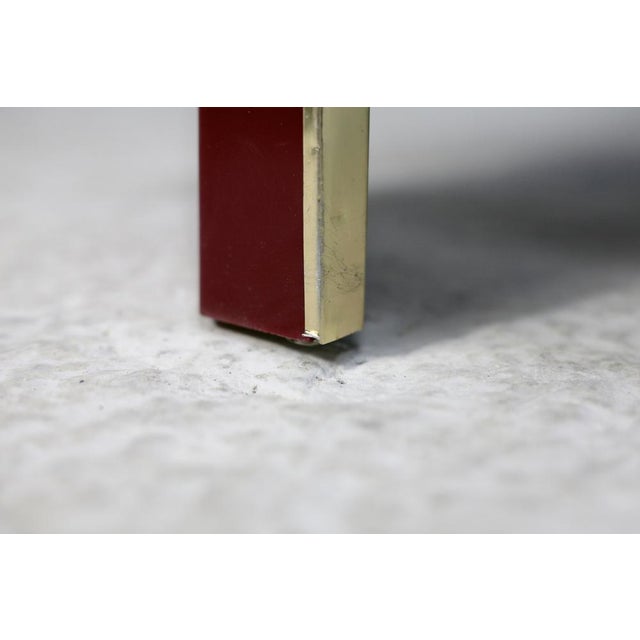 Coffee Table in Glass, Brass, Acrylic Glass and Wood by Eric Maville, France, 1970s For Sale - Image 4 of 18