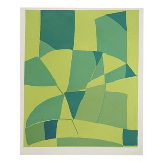C. Dias, Brazil, Variations on Green, Lithograph & Stencil For Sale