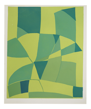 C. Dias, Brazil, Variations on Green, Lithograph & Stencil