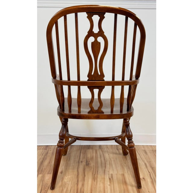 Vintage English Windsor Style Dining Chairs, Set of 8 For Sale - Image 10 of 12