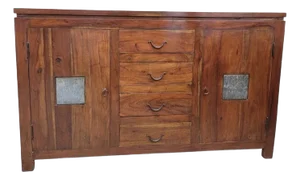 Vintage Rustic Reclaimed Barnwood Sideboard