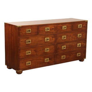 Henredon 'Regiment' Campaign Style Long Dresser For Sale