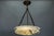 Art Deco Alabaster and Brass Pendant Light, Germany, 1920s For Sale - Image 13 of 18