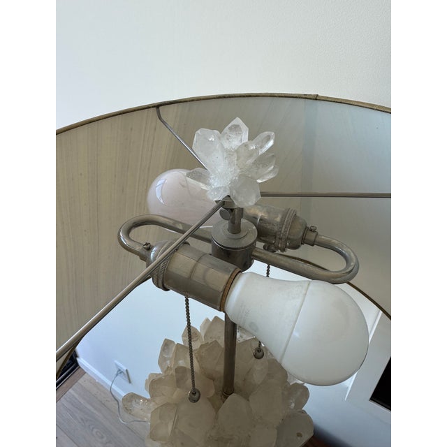 Contemporary Crystal-Cluster Table Lamps - a Pair For Sale - Image 3 of 3