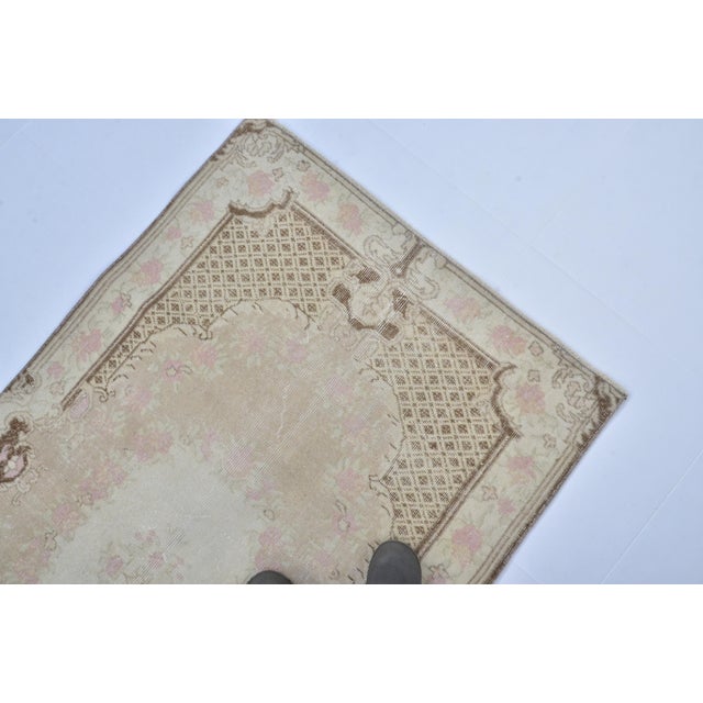 1950s Geometric Tribal Oushak Rug For Sale In Phoenix - Image 6 of 10