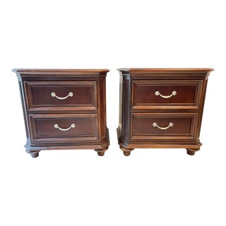 Pair 1032-91016 Hooker Furniture Moccato Two-Drawer Nightstand For Sale