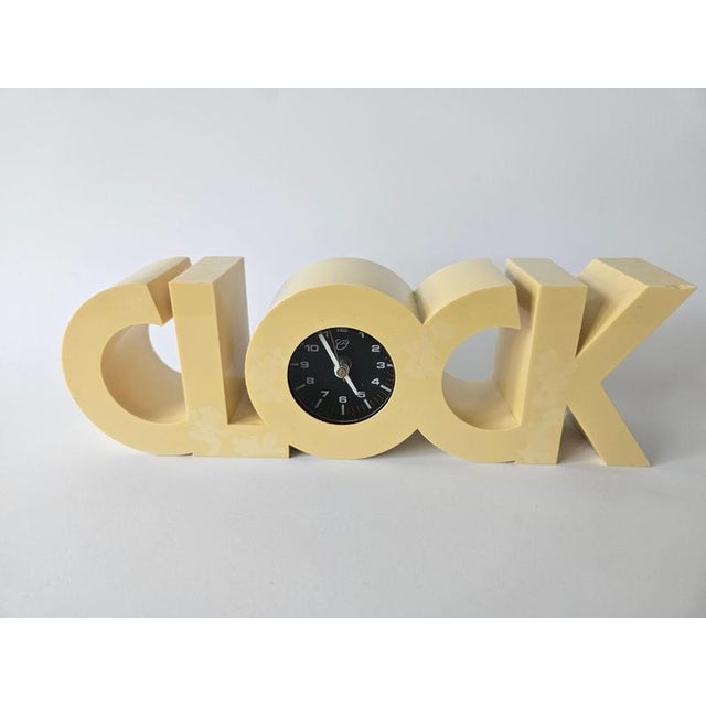 1970s Mid-Century Space Age Desk Clock, Italy, 1970s For Sale - Image 5 of 11