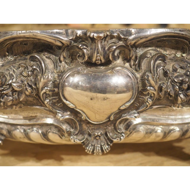 A Late 19th Century Silvered Bronze Jardiniere From France For Sale - Image 13 of 18