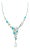 Nina Zhou Symphony Turquoise Moonstone Diamond Necklace in 14k Yellow Gold For Sale