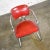 KEM Weber Art Deco Streamline Modern Bauhaus Accent Chair Cantilever Chrome & Red Vinyl Attributed to Kem Weber for Lloyd’s Manufacturing For Sale - Image 4 of 13