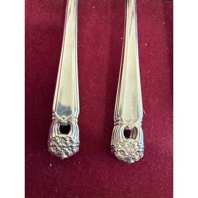 Silver 1847 Rogers Bros Eternally Yours Silverplate Flatware, 52-Piece Set With Chest For Sale - Image 8 of 12