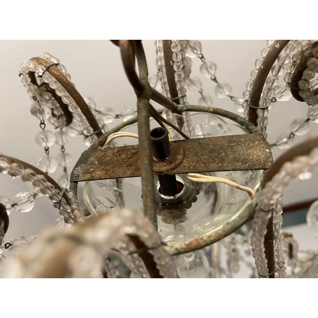 Crystal Beaded Chandelier, 1940s For Sale - Image 10 of 18