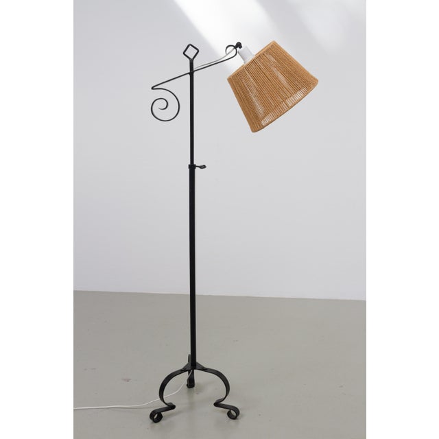 Swedish Forged Iron Tripod Floor Lamp, 1940s For Sale - Image 17 of 17