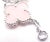 Late 20th Century Van Cleef & Arpels Pink Opal Vintage Alhambra Five Motif White Gold Bracelet For Sale - Image 9 of 14