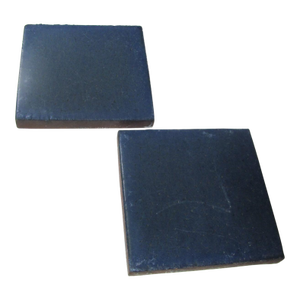 Pair of Grueby Pottery 6" X 6" Blue Ceramic Tiles Stickley Era Attributed