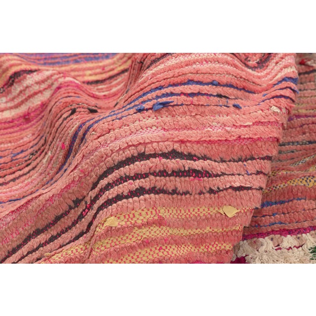 Vintage Azilal Boucherouite Moroccan Rug, 06'00 X 06'03 For Sale In Dallas - Image 6 of 10