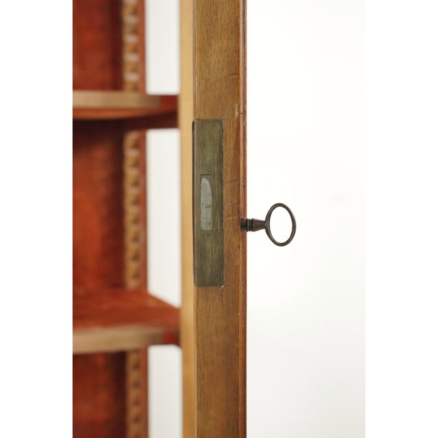 Vintage European Beveled Glass Wood Vitrine For Sale - Image 15 of 16
