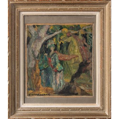 Jean Didier-Tourné, The Hunt, Oil Painting on Canvas, Early 20th Century For Sale - Image 6 of 9