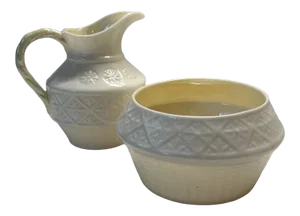 Vintage Belleek Cleary Cream & Sugar Set- 2 Pieces