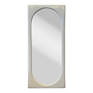 Joe Colombo Style Enameled Wood Space Age Wall Mirror