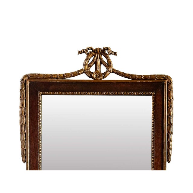 Early 19th Century Antique French Mirror - Neoclassical Louis XVI-style Giltwood For Sale - Image 5 of 9