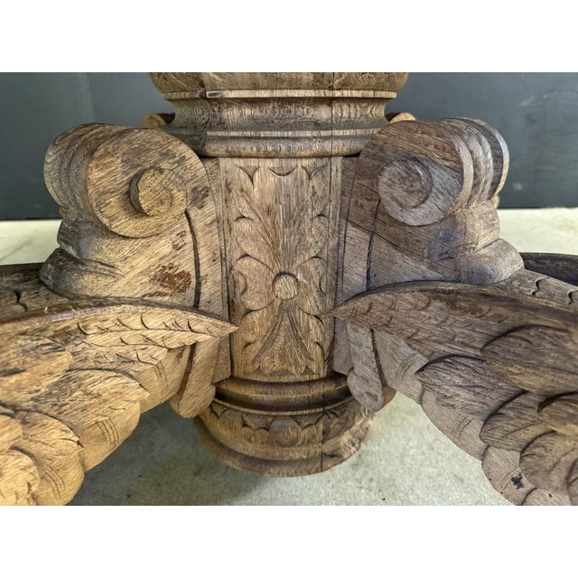 French Carved Oak Hunting Table, 1860 For Sale - Image 13 of 14