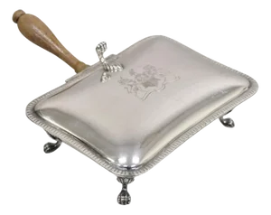 Vintage English Victorian Silver Plated Silent Butler Crumb Catcher