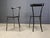 Vintage Black Leather Dining Chairs from Arrben, Italy, 1980s, Set of 4 For Sale - Image 3 of 11