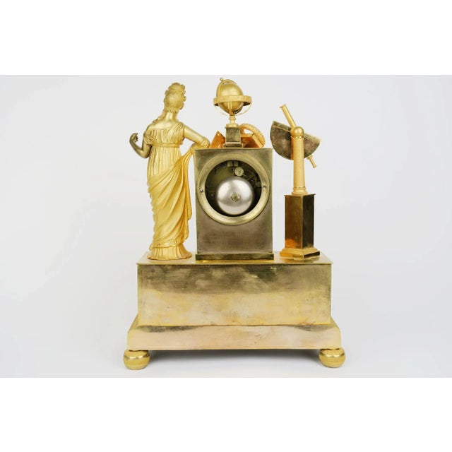 19th Century French Empire Gilt Bronze Mantel Clock For Sale - Image 10 of 10