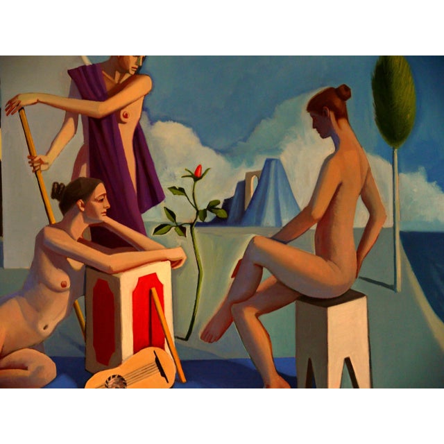 Paul Rossi The Three Graces II Contemporary Figurative Oil Painting 2018 For Sale - Image 4 of 7