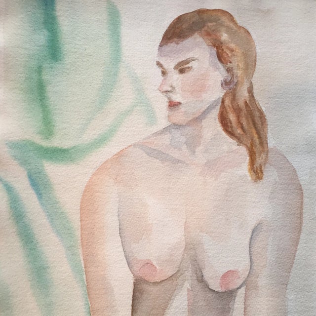 Original vintage Watercolor painting on paper Unsigned unframed 10 x 14