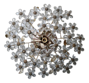 Murano Glass Flower Light from Banci Firenze, 1960s