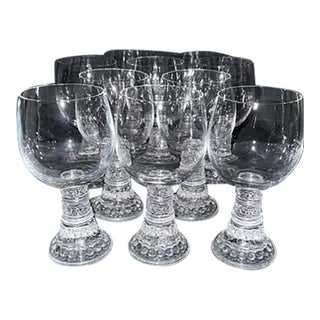 Mid 20th Century Rosenthal Crystal Bacchus Wine Glasses - Set of 10 For Sale
